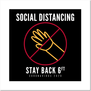 Social Distancing Stay Back Do Not Touch Coronavirus 2020 Posters and Art